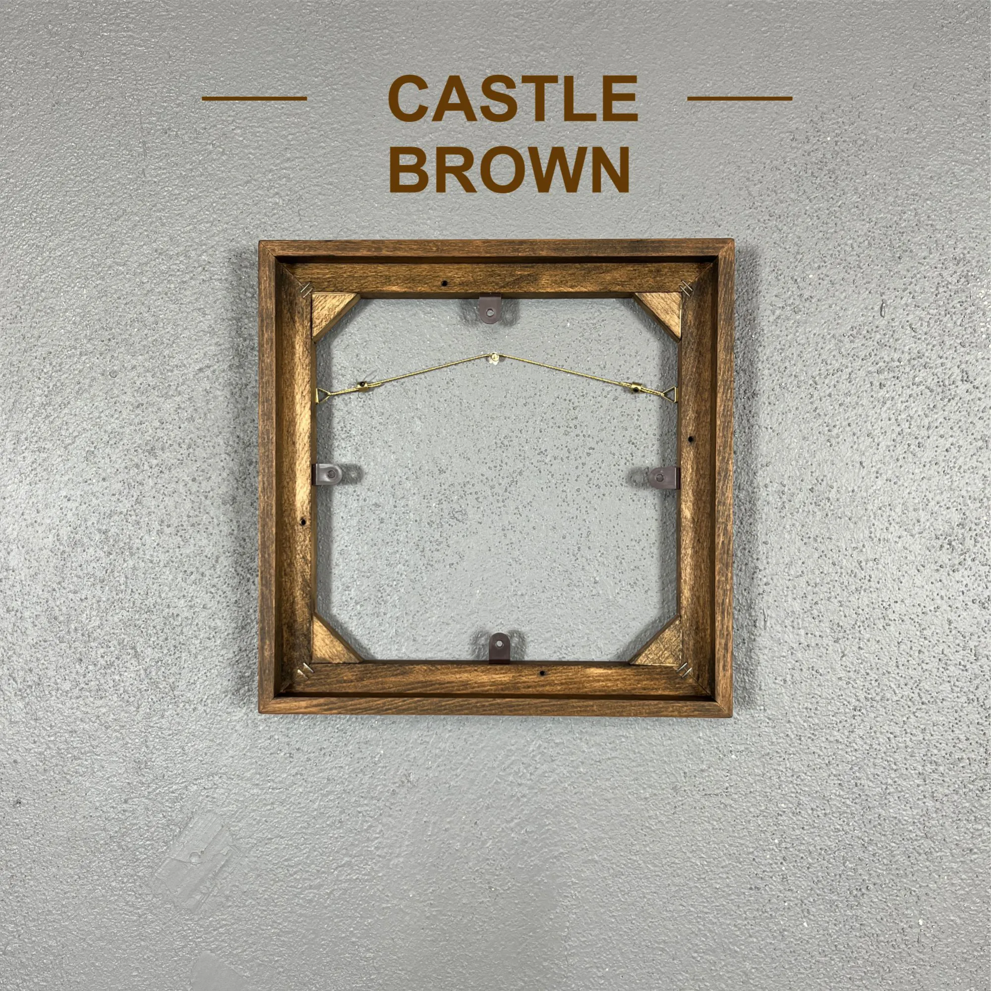 özel ölçü tuval çerçevesi dokulu ahşap renk castle brown
