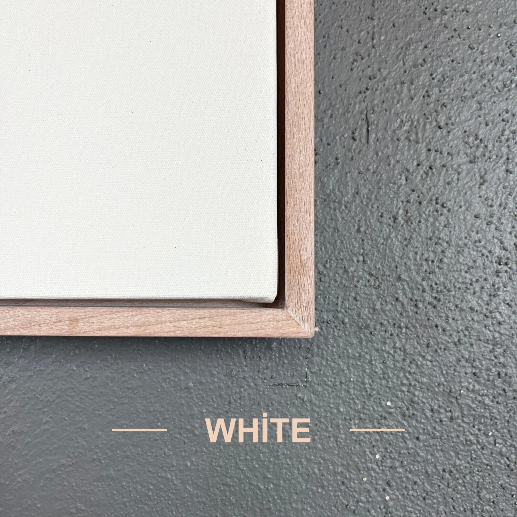 özel ölçü tuval çerçevesi dokulu ahşap renk white