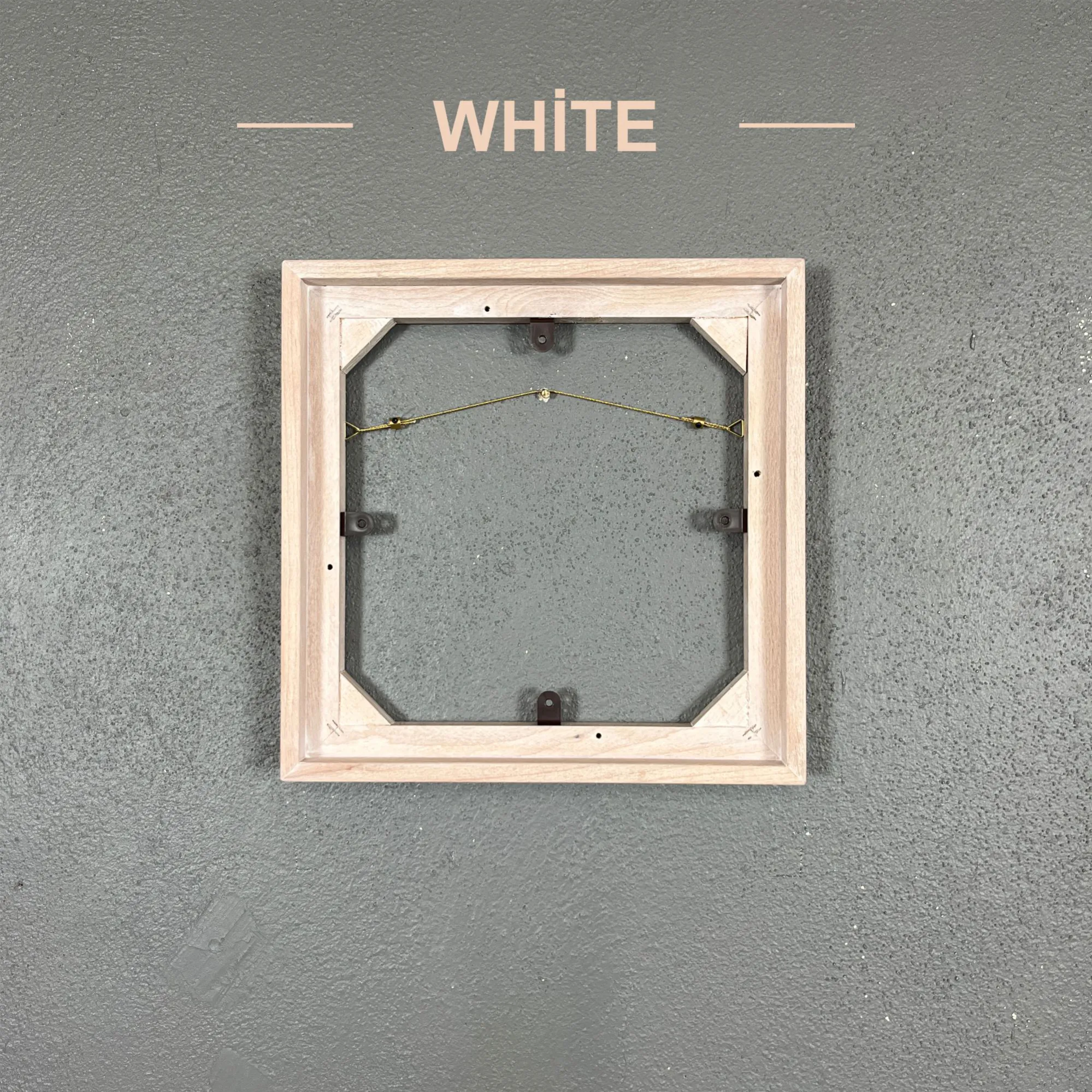 özel ölçü tuval çerçevesi dokulu ahşap renk white