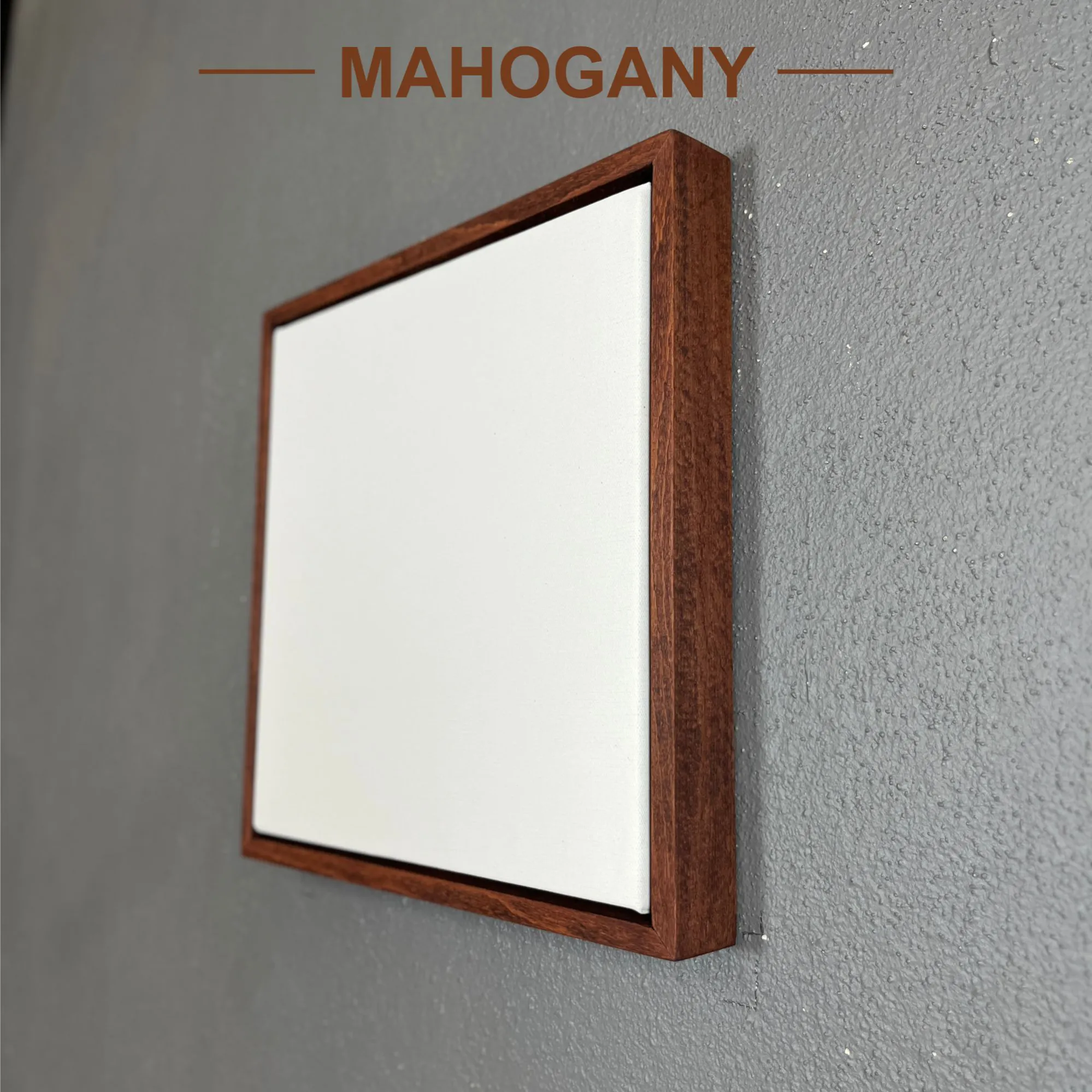 özel ölçü tuval çerçevesi dokulu ahşap renk mahogany