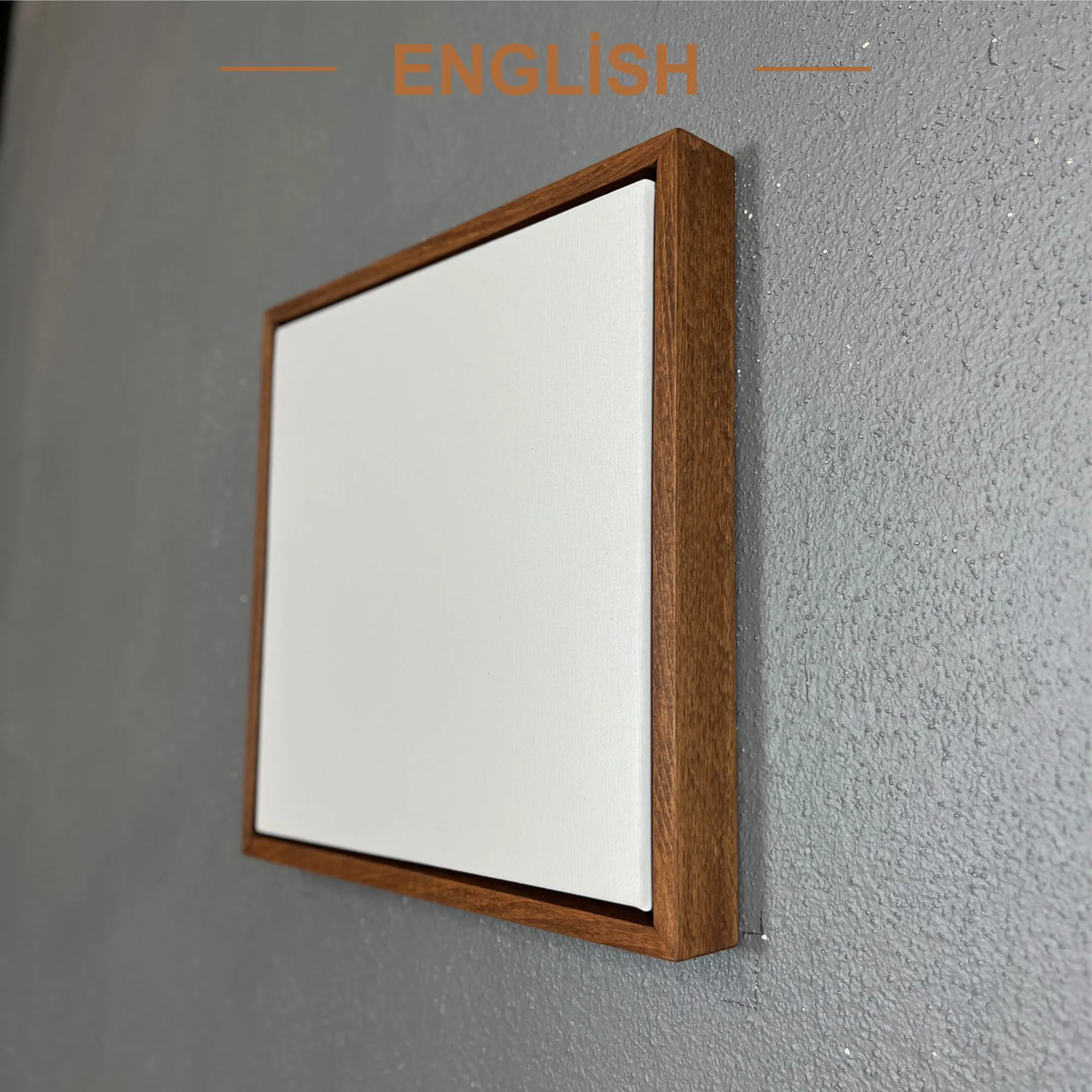 özel ölçü tuval çerçevesi dokulu ahşap renk english