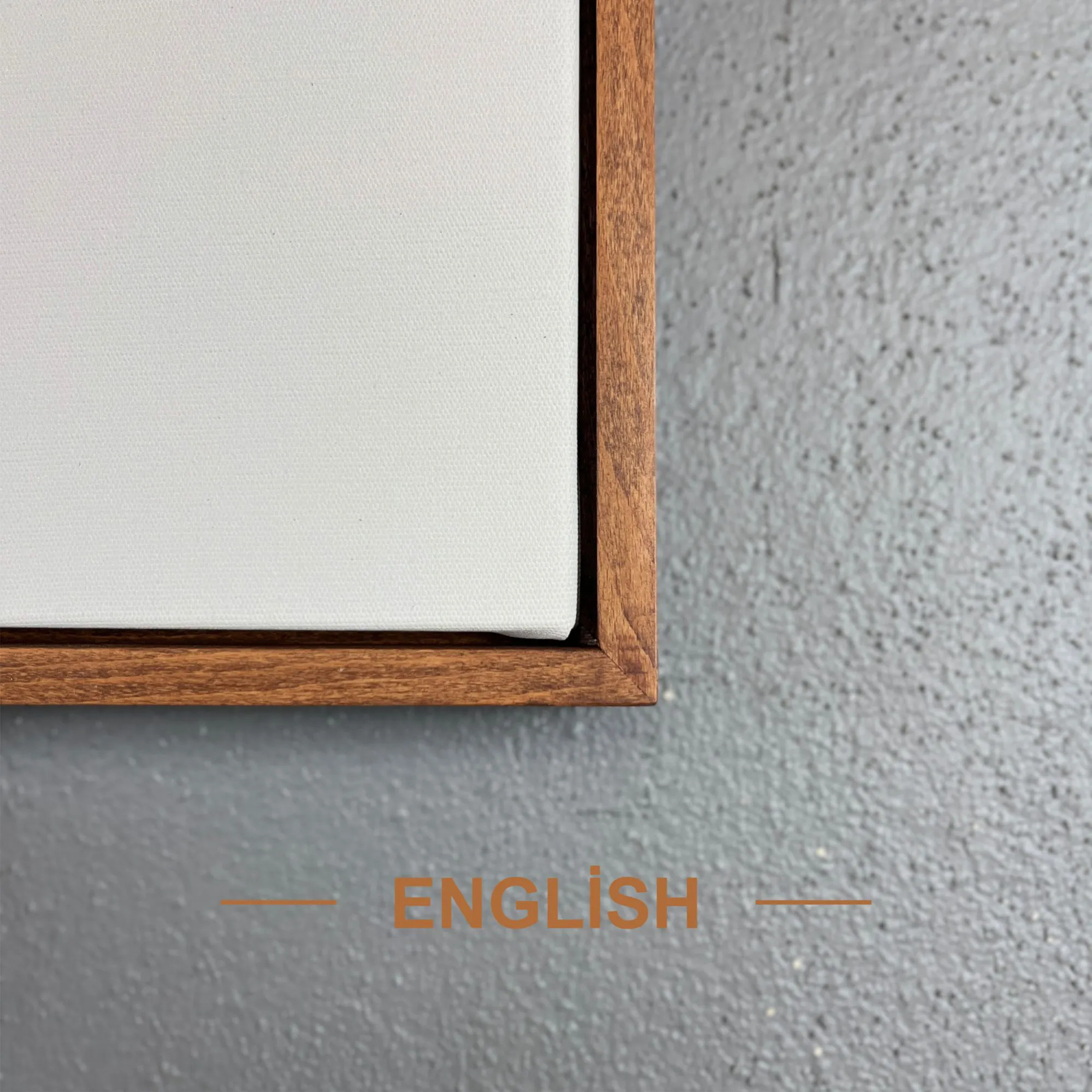 özel ölçü tuval çerçevesi dokulu ahşap renk mahogany