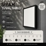 Ahşap çerçeveli tuval, renk siyah
