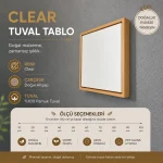 Ahşap çerçeveli tuval, renk clear