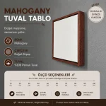 Ahşap çerçeveli tuval, renk mahogany