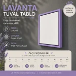 Ahşap çerçeveli tuval, renk lavanta