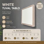 Ahşap çerçeveli tuval, renk white