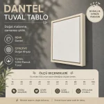 Ahşap çerçeveli tuval, renk dantel